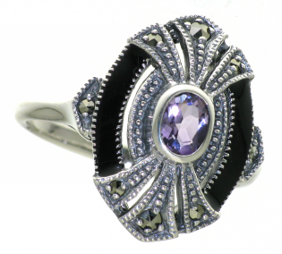 Sterling Silver Art Deco style ring