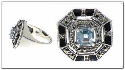 Sterling Silver Octagonal Ring