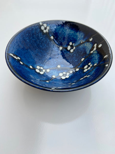 Japanese Blue/White Blossom Bowl- Large